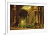 Vue Imaginaire de la Grande Galerie en Ruins-Hubert Robert-Framed Art Print