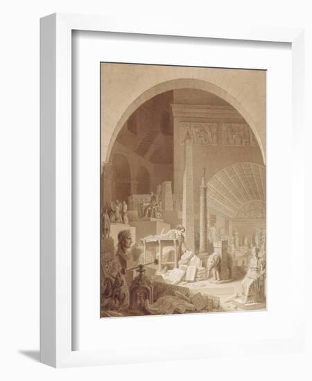 Vue imaginaire du cabinet de travail de Dominique Vivant-Denon-Benjamin Zix-Framed Giclee Print