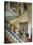 Vue intérieure. Appartements de Napoléon III : Escalier d'honneur, rez-de-chaussée-null-Stretched Canvas