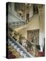 Vue intérieure. Appartements de Napoléon III : Escalier d'honneur, rez-de-chaussée-null-Stretched Canvas