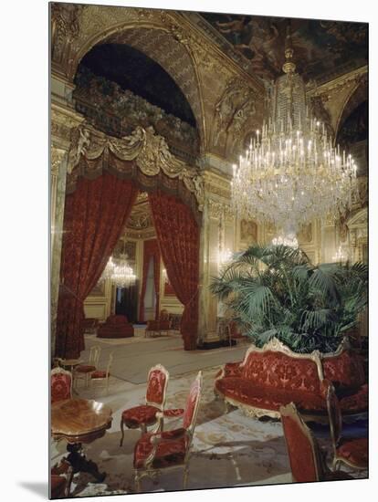 Vue intérieure. Appartements de Napoléon III : Grand salon d'angle et Salon-Théâtre-null-Mounted Giclee Print