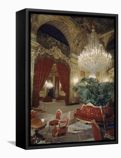 Vue intérieure. Appartements de Napoléon III : Grand salon d'angle et Salon-Théâtre-null-Framed Stretched Canvas