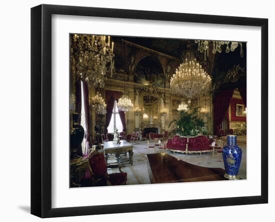 Vue intérieure. Appartements de Napoléon III : Grand salon d'angle-null-Framed Giclee Print