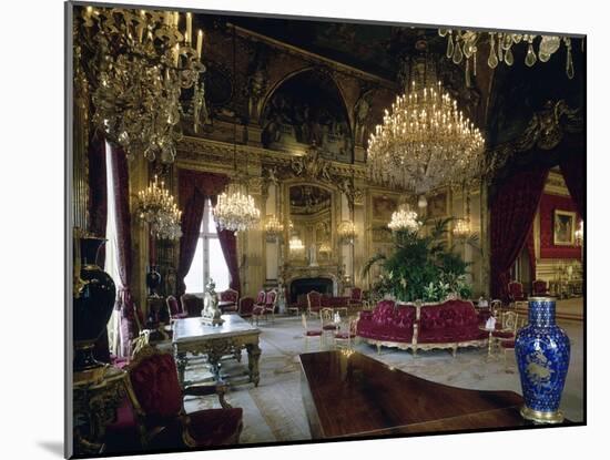 Vue intérieure. Appartements de Napoléon III : Grand salon d'angle-null-Mounted Giclee Print