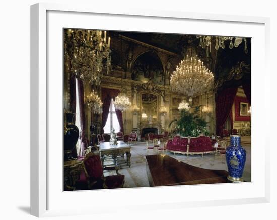 Vue intérieure. Appartements de Napoléon III : Grand salon d'angle-null-Framed Giclee Print