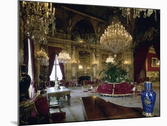 Vue intérieure. Appartements de Napoléon III : Grand salon d'angle-null-Mounted Giclee Print