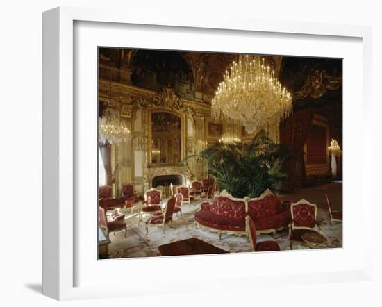 Vue intérieure. Appartements de Napoléon III : Grand salon d'angle-null-Framed Giclee Print