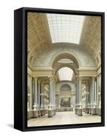 Vue perspective de la galerie sur l'Arc de Triomphe et son extrémité sud-null-Framed Stretched Canvas