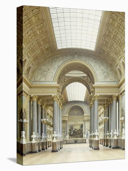 Vue perspective de la galerie sur l'Arc de Triomphe et son extrémité sud-null-Stretched Canvas