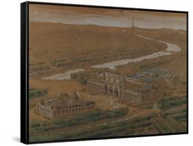 Vue perspective des palais des Champs-Elysées: projet pour l'Exposition universelle de 1900-Charles Louis Girault-Framed Stretched Canvas