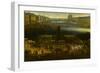 Vue perspective No.2 de la Seine de Paris sur le palais du Louvre, depuis le Pont Neuf vers 1666-null-Framed Giclee Print