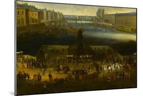 Vue perspective No.2 de la Seine de Paris sur le palais du Louvre, depuis le Pont Neuf vers 1666-null-Mounted Giclee Print