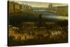 Vue perspective No.2 de la Seine de Paris sur le palais du Louvre, depuis le Pont Neuf vers 1666-null-Stretched Canvas
