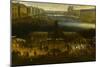 Vue perspective No.2 de la Seine de Paris sur le palais du Louvre, depuis le Pont Neuf vers 1666-null-Mounted Premium Giclee Print