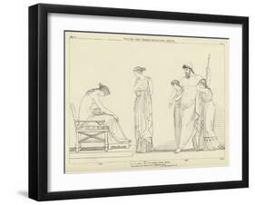 Vulcan and Chares Receiving Thetis-John Flaxman-Framed Giclee Print