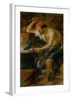 Vulcan Forging the Lightning of Jupiter, Painted for the Torre De La Parada-Peter Paul Rubens-Framed Giclee Print