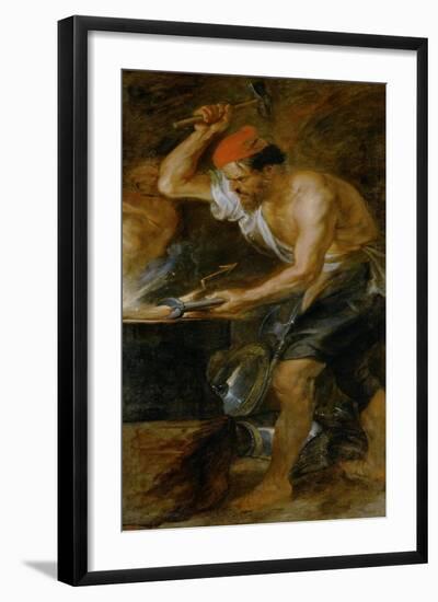 Vulcan Forging the Lightning of Jupiter, Painted for the Torre De La Parada-Peter Paul Rubens-Framed Giclee Print