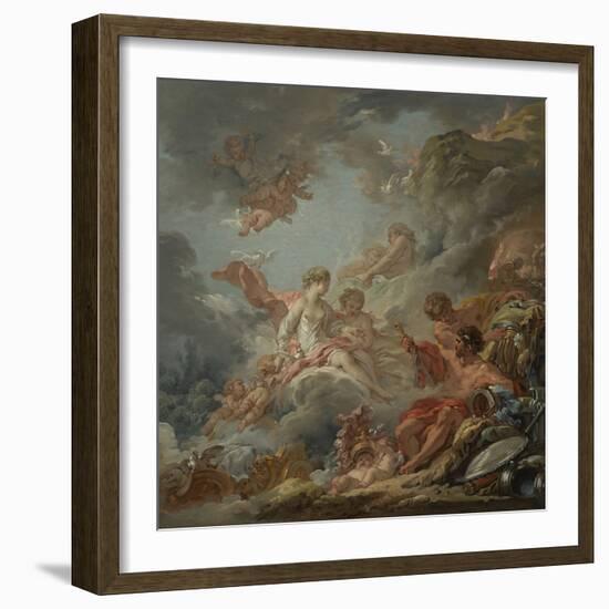 Vulcan Presenting Arms to Venus for Aeneas, 1756 (Oil on Canvas)-Francois Boucher-Framed Giclee Print