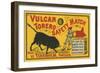 Vulcan Safety Matchbox, Torero and Bull-null-Framed Art Print