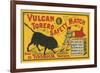 Vulcan Safety Matchbox, Torero and Bull-null-Framed Premium Giclee Print