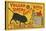 Vulcan Safety Matchbox, Torero and Bull-null-Stretched Canvas