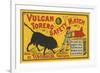Vulcan Safety Matchbox, Torero and Bull-null-Framed Art Print