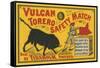 Vulcan Safety Matchbox, Torero and Bull-null-Framed Stretched Canvas