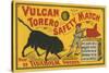 Vulcan Safety Matchbox, Torero and Bull-null-Stretched Canvas