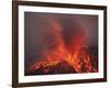 Vulcanian Eruption with Glowing Lava Bombs on Sakurajima Volcano, Japan-Stocktrek Images-Framed Photographic Print
