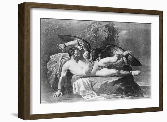 Vulture Attacking Prometheus-null-Framed Giclee Print