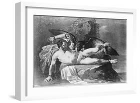 Vulture Attacking Prometheus-null-Framed Giclee Print