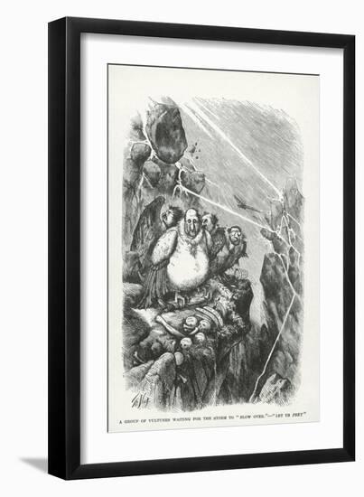 Vultures Waiting For the Storm to Blow Over- Let Us Prey, Harpers Weekly, 1871-Thomas Nast-Framed Giclee Print