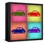 VW Beetle Pop Art 1-NaxArt-Framed Stretched Canvas