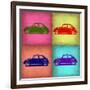 VW Beetle Pop Art 1-NaxArt-Framed Art Print