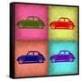 VW Beetle Pop Art 1-NaxArt-Framed Stretched Canvas