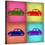 VW Beetle Pop Art 1-NaxArt-Stretched Canvas