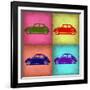 VW Beetle Pop Art 1-NaxArt-Framed Art Print