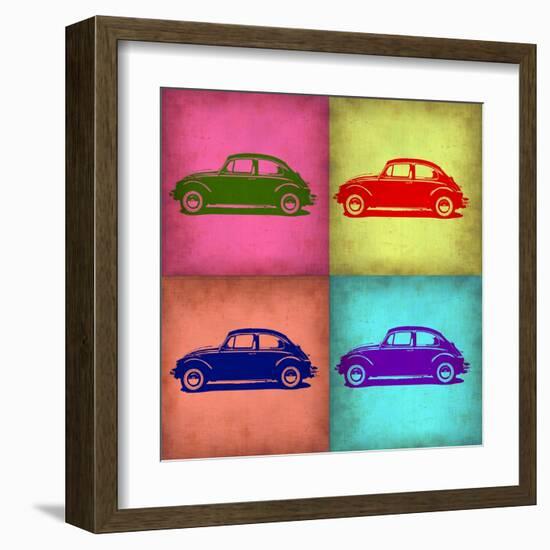 VW Beetle Pop Art 1-NaxArt-Framed Art Print