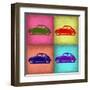 VW Beetle Pop Art 1-NaxArt-Framed Art Print