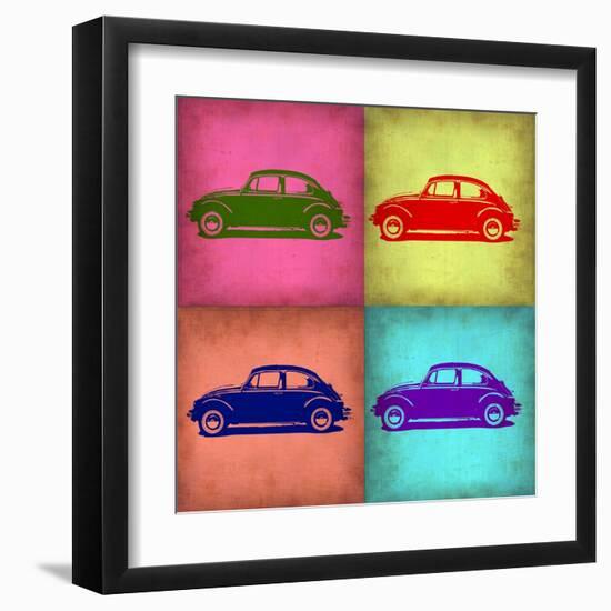 VW Beetle Pop Art 1-NaxArt-Framed Art Print