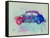 VW Beetle Watercolor 1-NaxArt-Framed Stretched Canvas