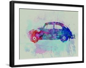 VW Beetle Watercolor 1-NaxArt-Framed Art Print