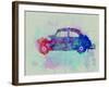 VW Beetle Watercolor 1-NaxArt-Framed Art Print