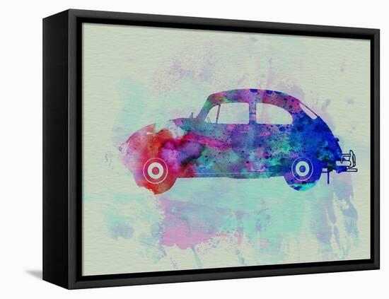 VW Beetle Watercolor 1-NaxArt-Framed Stretched Canvas