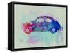 VW Beetle Watercolor 1-NaxArt-Framed Stretched Canvas