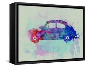 VW Beetle Watercolor 1-NaxArt-Framed Stretched Canvas