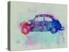 VW Beetle Watercolor 1-NaxArt-Stretched Canvas