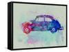 VW Beetle Watercolor 1-NaxArt-Framed Stretched Canvas