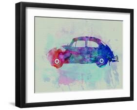 VW Beetle Watercolor 1-NaxArt-Framed Art Print