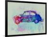 VW Beetle Watercolor 1-NaxArt-Framed Art Print